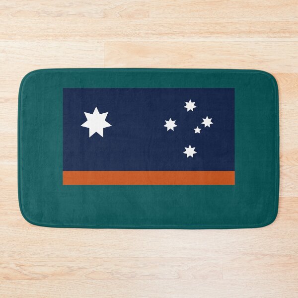 Item preview, Alternative Australia Flag ochre blue designed and sold by Kangaroo Sun.