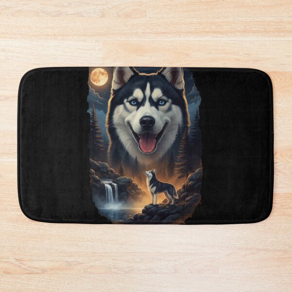 Item preview, Vintage 90S Siberian Husky Howling At The Moon designed and sold by Stotee.