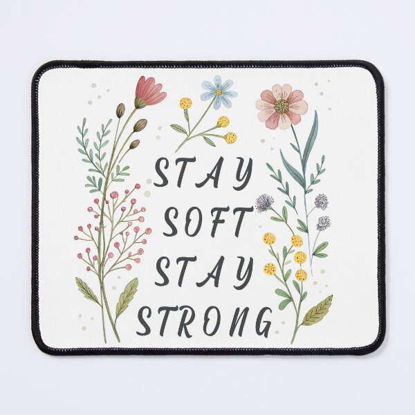 Item preview, Stay Soft Stay Strong – Watercolor Floral Wreath designed and sold by Angellacelin.