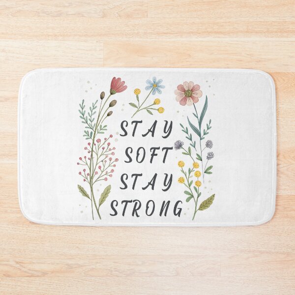 Item preview, Stay Soft Stay Strong – Watercolor Floral Wreath designed and sold by Angellacelin.