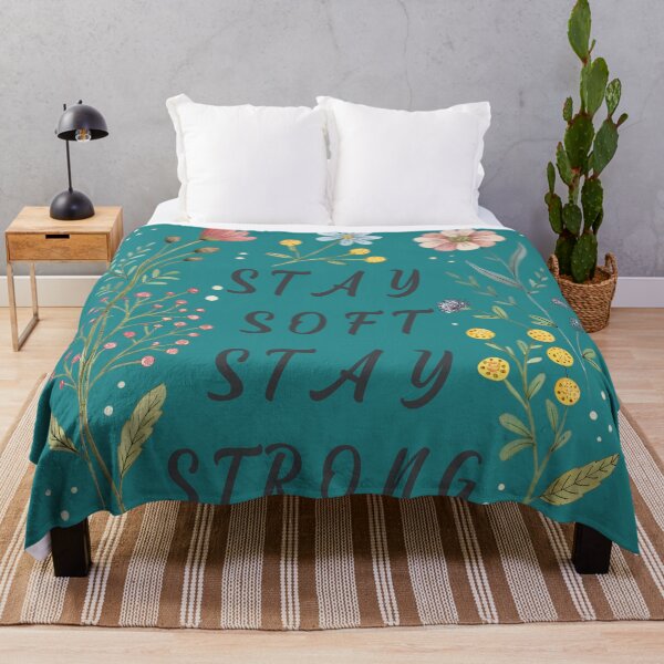 Item preview, Stay Soft Stay Strong – Watercolor Floral Wreath designed and sold by Angellacelin.