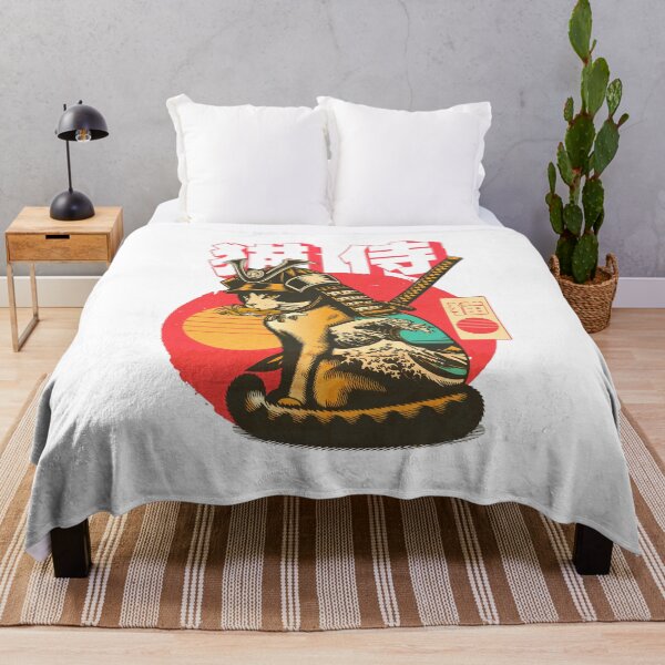 Item preview, Samurai Cat Ukiyo-e Japanese Retro Illustration designed and sold by Nobody Shadow Art.