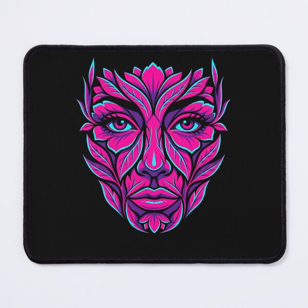 Item preview, Bioluminescent Neon Nature Face Mask Aesthetic 2026 designed and sold by MarCinu Art.