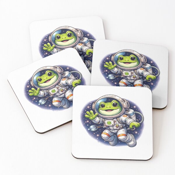 Item preview, Frog astronaut in space sticker designed and sold by FroggyOnly.
