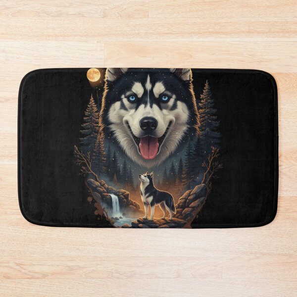 Item preview, Vintage 90S Siberian Husky Howling At The Moon designed and sold by Stotee.