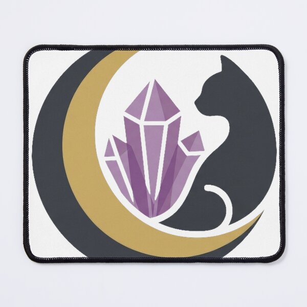Item preview, Crystal Crescent Cat Sigil designed and sold by IllumeInk.