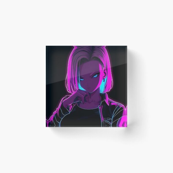 Item preview, Neon Cyberpunk Anime Girl – Futuristic Glow Portrait designed and sold by Dyan4.
