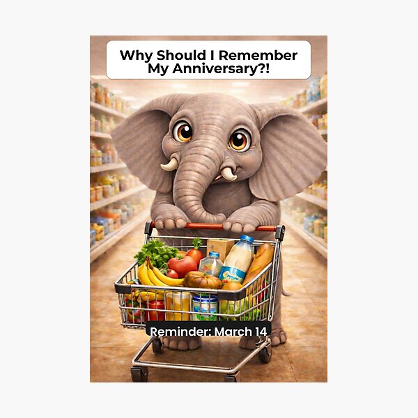 Item preview, Elephant Joke – March 14 designed and sold by ariksworld.