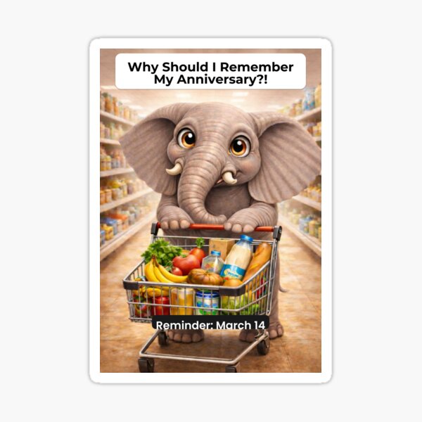 Item preview, Elephant Joke – March 14 designed and sold by ariksworld.