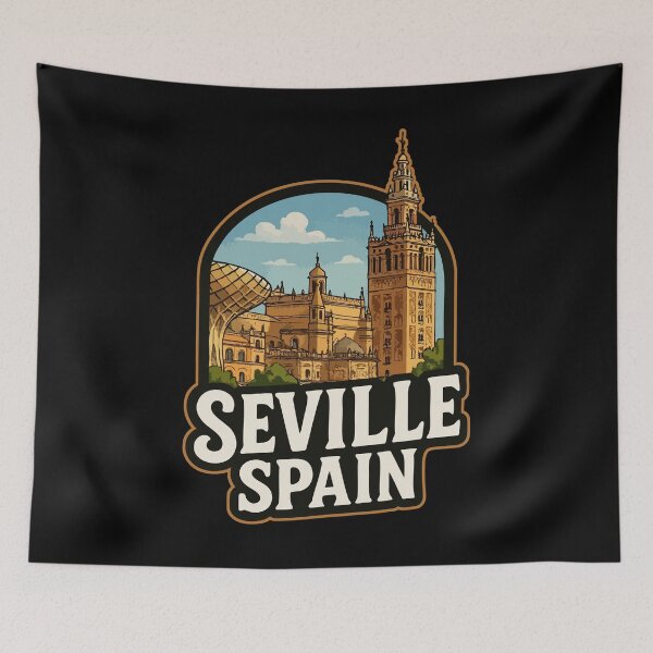 Item preview, Seville Spain Vintage Travel designed and sold by TomFrontierArt.