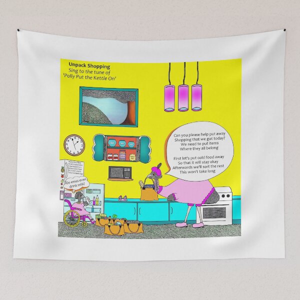 Item preview, Unpack Shopping - Polly Put the Kettle On designed and sold by tuneinwithamy.