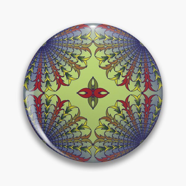 Item preview, Blue Green Botanical Quartet Mandala designed and sold by OIL Pattern Design .