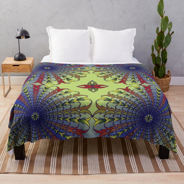Item preview, Blue Green Botanical Quartet Mandala designed and sold by OIL Pattern Design .