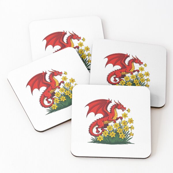 Item preview, Red Dragon Charging Through Daffodils designed and sold by taiche.