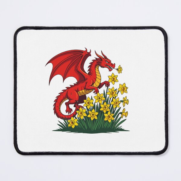 Item preview, Red Dragon Charging Through Daffodils designed and sold by taiche.