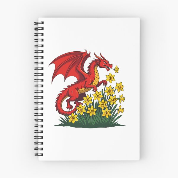 Item preview, Red Dragon Charging Through Daffodils designed and sold by taiche.