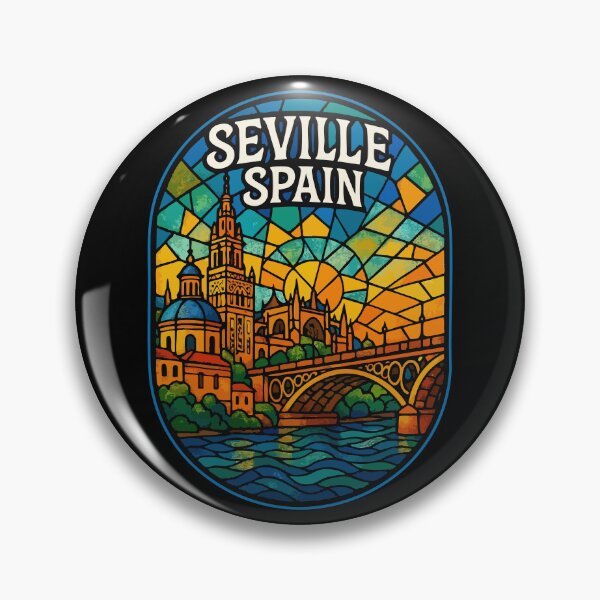 Item preview, Seville Spain Stained Glass Art Travel designed and sold by TomFrontierArt.
