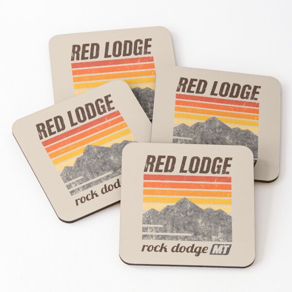 Item preview, Red Lodge Montana Retro 70s Vintage Mountain Sunset Rock Dodge MT designed and sold by tokyojeff.