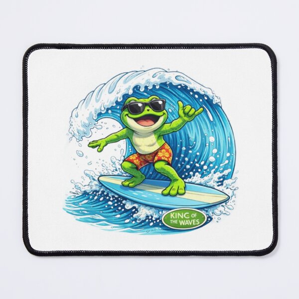 Item preview, Surfing frog under the wave designed and sold by FroggyOnly.