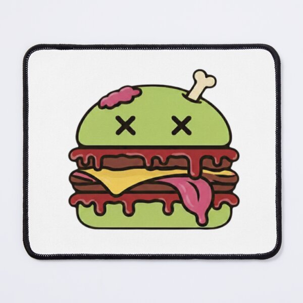 Item preview, Undead Stack – Zombie Burger with Attitude | Dark Minimal Food Illustration designed and sold by Droosam.