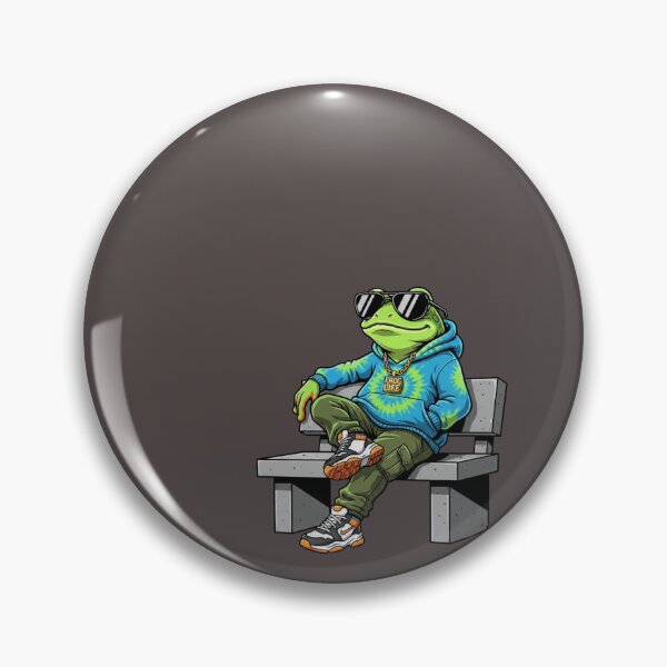 Item preview, Cool Streetwear Frog Sitting on Bench designed and sold by rickjames78.