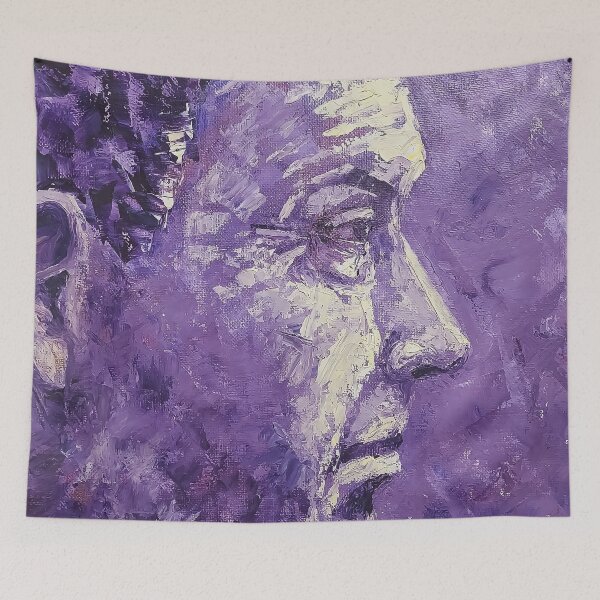 Item preview, Purple Toned Side Profile Portrait of a Man designed and sold by ivon55.