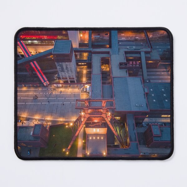 Item preview, Drone footage of the Zollverein coal mine at night designed and sold by kohlenjunge.