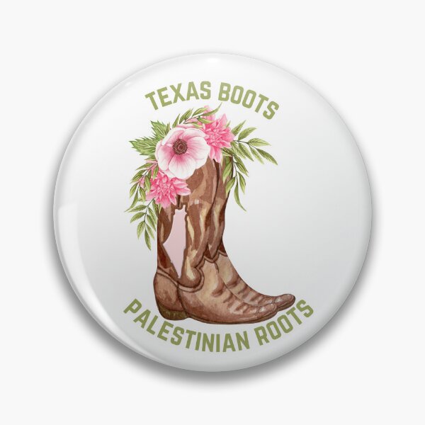Item preview,  Texas Boots Palestinian Roots - Pink Floral designed and sold by KulshiApparels.
