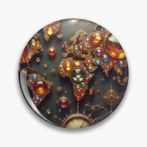 Item preview, Intricate Jeweled World Atlas designed and sold by Sybille-Yates.