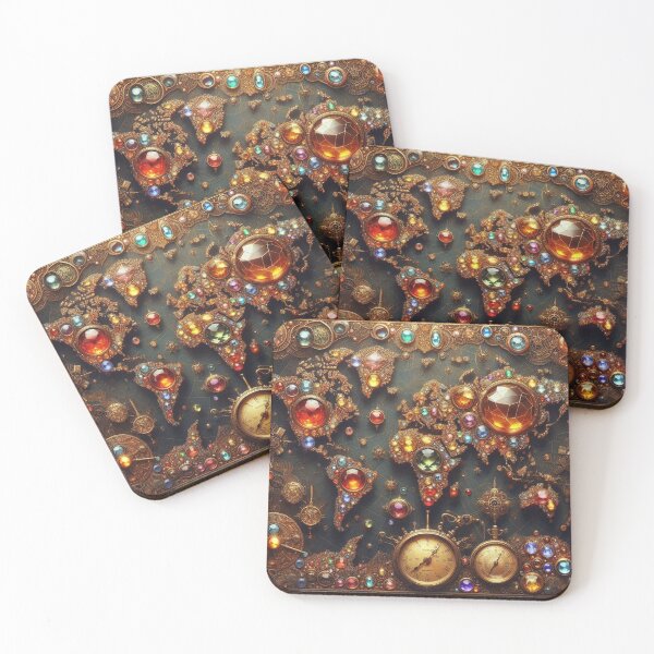 Item preview, Intricate Jeweled World Atlas designed and sold by Sybille-Yates.