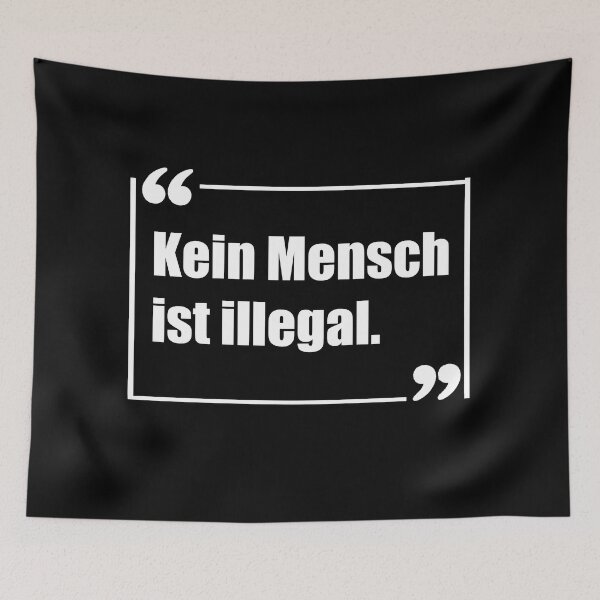 Item preview, No human being is illegal – human rights apply. designed and sold by Sunset Syndicate.