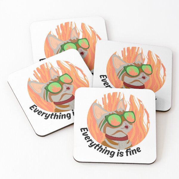 Item preview, 'Everything Is Fine' Chill Cat  designed and sold by Your sarcastic ray of sunshine.