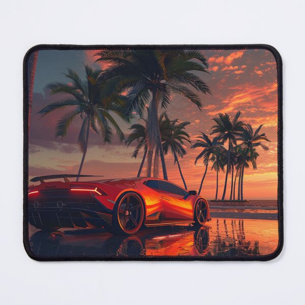 Item preview, Sunset Supercar – Tropical Luxury Vibes designed and sold by Intensegd.