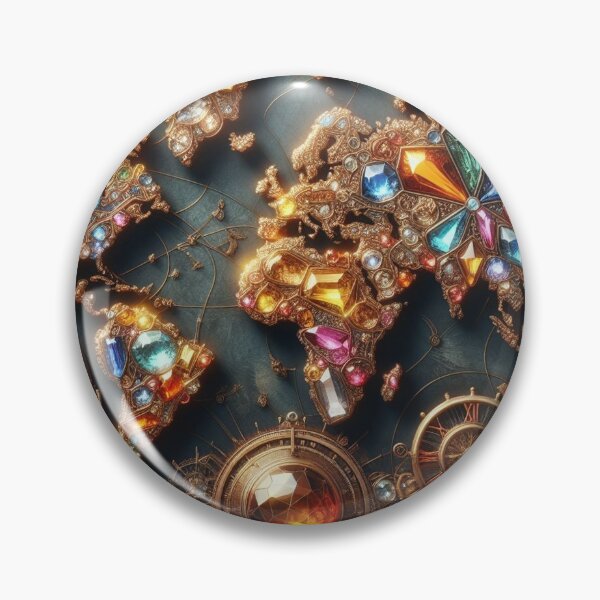 Item preview, Decorative Jeweled World Atlas designed and sold by Sybille-Yates.