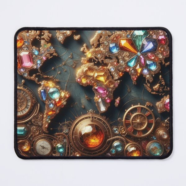 Item preview, Decorative Jeweled World Atlas designed and sold by Sybille-Yates.