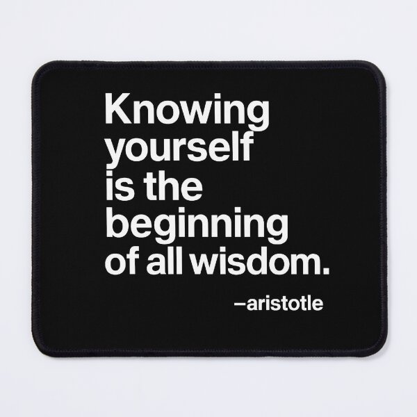 Item preview, Know Yourself – Aristotle Minimalist (White Font) designed and sold by TshirtsLabs.