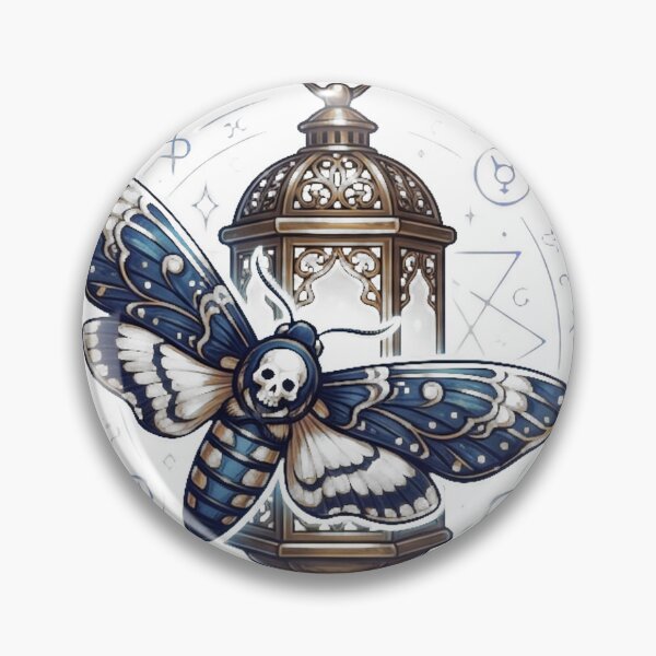Item preview, Occult Moth Lantern Crest designed and sold by IllumeInk.