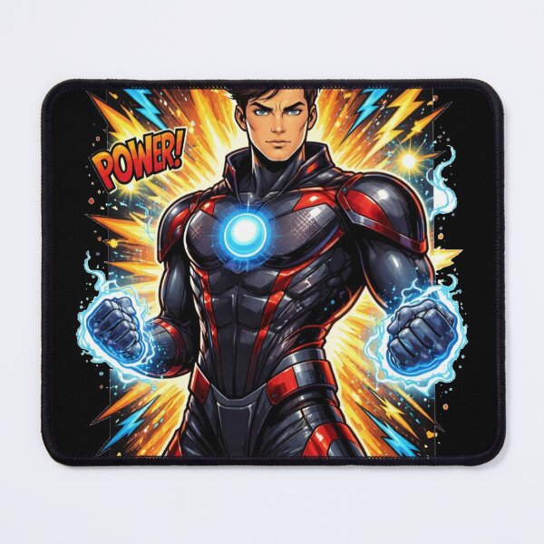 Item preview, Powered Armor Hero Comic “POWER!” designed and sold by the-dovlat.