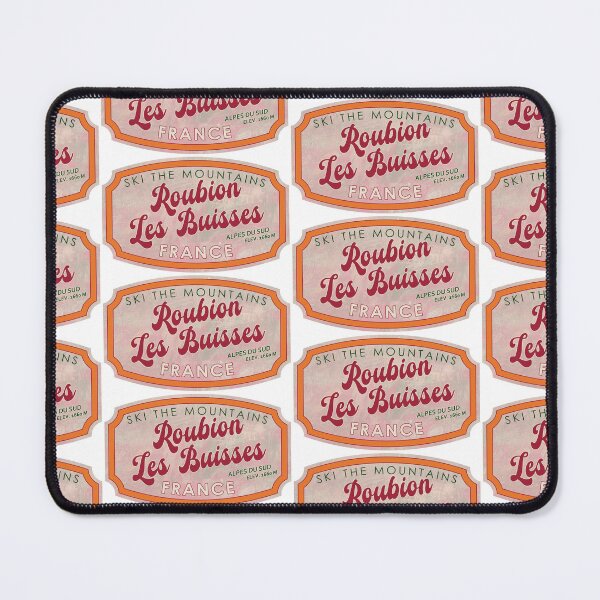 Item preview, Roubion – Les Buisses, France, Alpes du Sud, Ski, textured skiing badge designed and sold by Wanderful-roads.