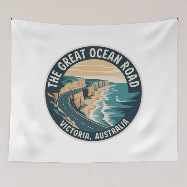 Item preview, The Great Ocean Road, Victoria – Vintage Australian Travel Badge Sticker designed and sold by Random Designs.