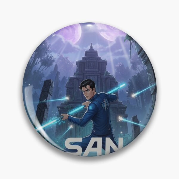 Item preview, SAN Interdimensional Goodness Warrior | Sci-Fi Hero in Alien Jungle Art designed and sold by RS-Globalist-.