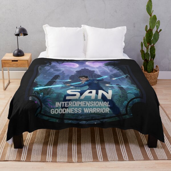 Item preview, SAN Interdimensional Goodness Warrior | Sci-Fi Hero in Alien Jungle Art designed and sold by RS-Globalist-.