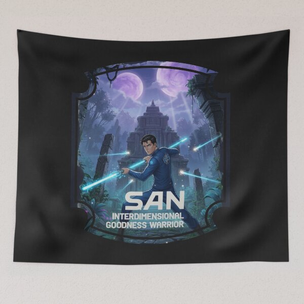 Item preview, SAN Interdimensional Goodness Warrior | Sci-Fi Hero in Alien Jungle Art designed and sold by RS-Globalist-.