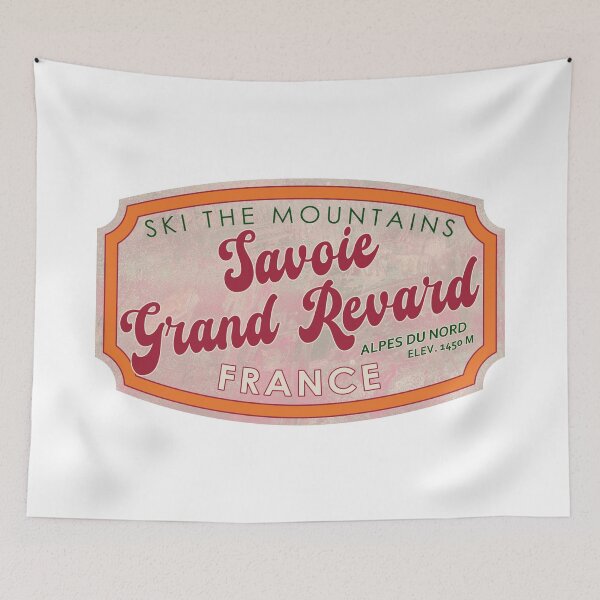 Item preview, Savoie Grand Revard, France, Alpes du Nord, Ski, textured skiing badge designed and sold by Wanderful-roads.