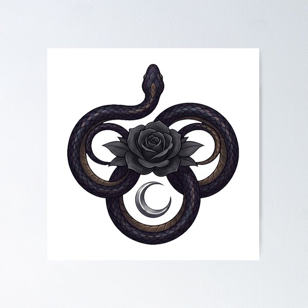 Item preview, Serpent Rose Lunar Seal designed and sold by IllumeInk.