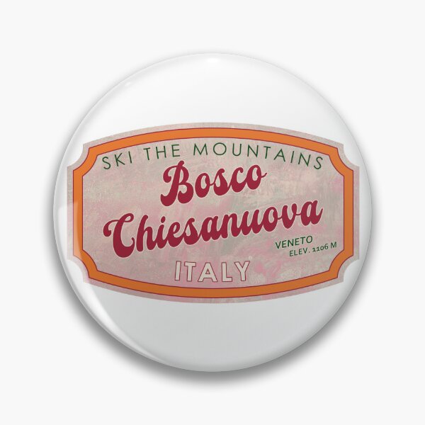 Item preview, Bosco Chiesanuova, Italy, Veneto, Ski, textured skiing badge designed and sold by Wanderful-roads.