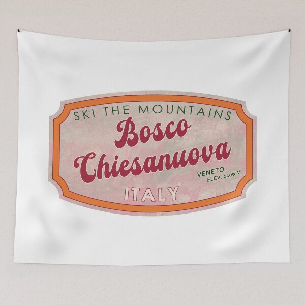 Aperçu de l'œuvre Bosco Chiesanuova, Italie, Vénétie, Ski, badge de ski texturé créée et vendue par Wanderful-roads.