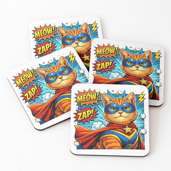 Item preview, Superhero Cat Comic “MEOW! ZAP!” designed and sold by the-dovlat.