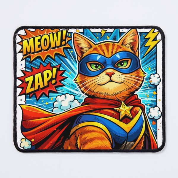 Item preview, Superhero Cat Comic “MEOW! ZAP!” designed and sold by the-dovlat.