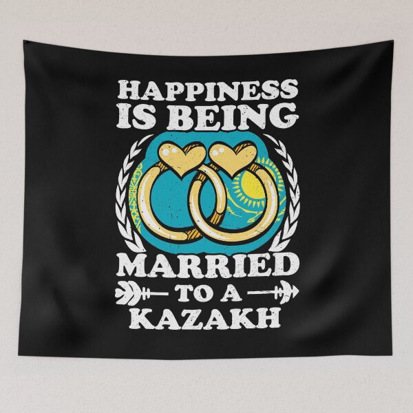 Item preview, Happiness Is Being Married To A Kazakh designed and sold by GabbyKash.